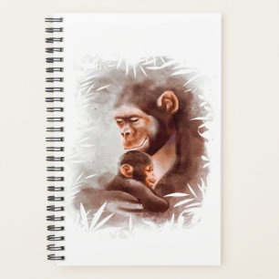 Mum And Son Monkey Paint, Monkey Family Birthday Planner