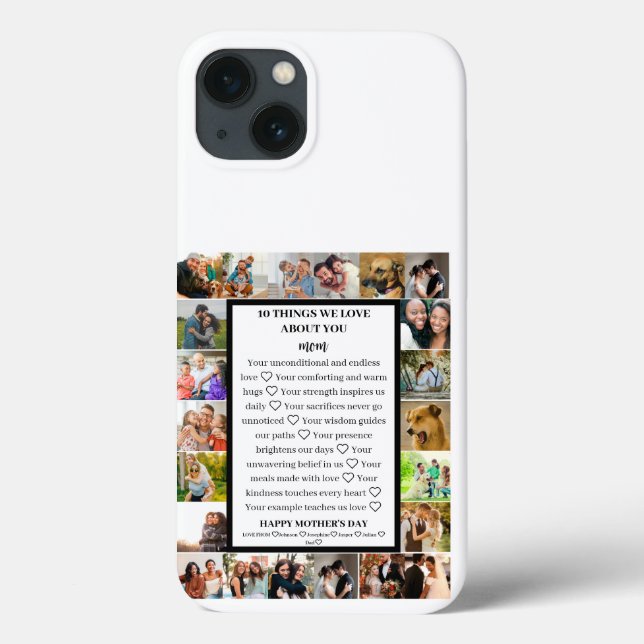 Mum appreciation | Mothers Day 22 Photo Collage Case-Mate iPhone Case (Back)