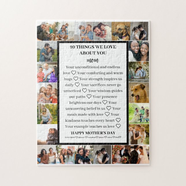 Mum appreciation | Mothers Day 22 Photo Collage Jigsaw Puzzle (Vertical)