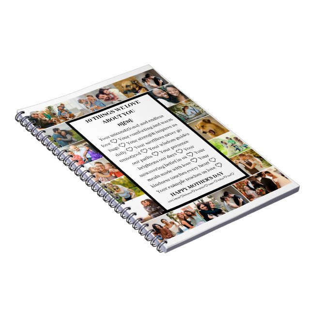 Mum appreciation | Mothers Day 22 Photo Collage Notebook (Right Side)