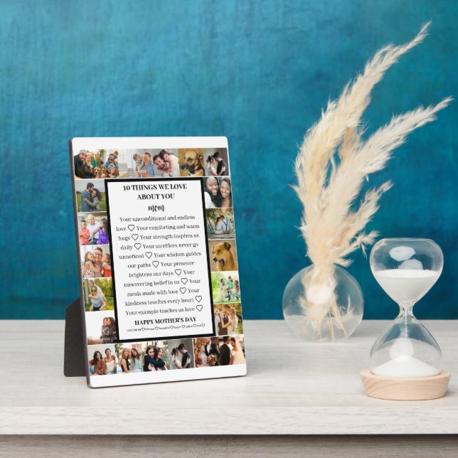 Mum appreciation | Mothers Day 22 Photo Collage Plaque (Side)