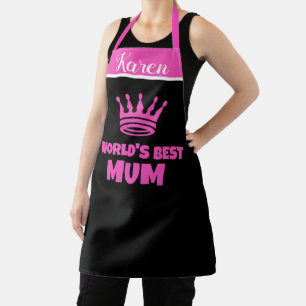 Mum Apron, World's Best Mum Baker Chef Mum Kitchen Apron