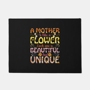 Mum Art A Mother Is Like A Flower Doormat