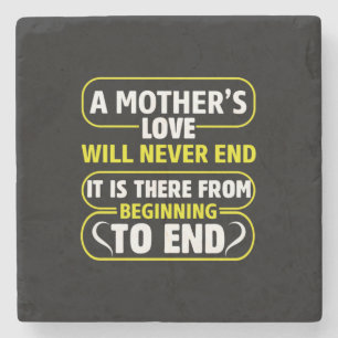 Mum Art A Mother's Love Never End Stone Coaster