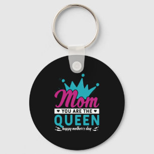 Mum Art A Mum And A Queen Key Ring