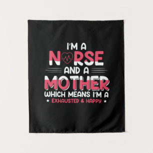 Mum Art A Nurse And A Mother Tapestry