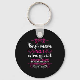 Mum Art Best Mum Number One Key Ring