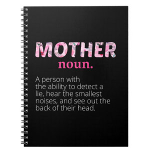 Mum Art Floral Mother Definition Notebook