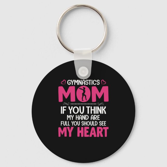Mum Art Gymnastics Mum Key Ring (Front)