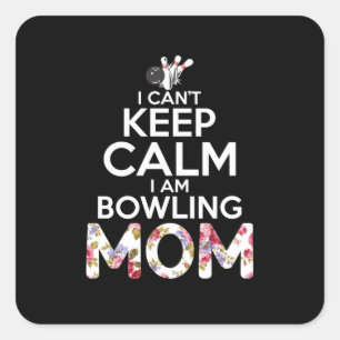 Mum Art I Am Bowling Mum Square Sticker