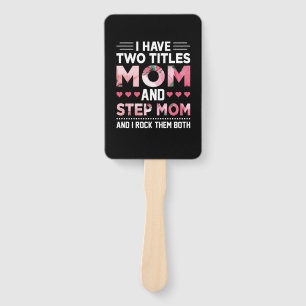 Mum Art Mum And Step Mother Hand Fan