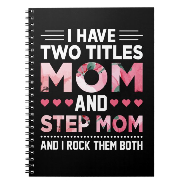 Mum Art Mum And Step Mother Notebook (Front)