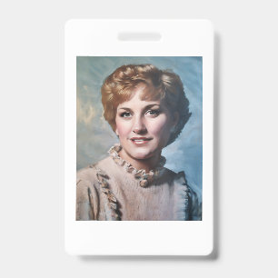 Mum as Computer Impasto Oil Painting ID Badge