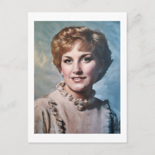 Mum as Computer Impasto Oil Painting Postcard