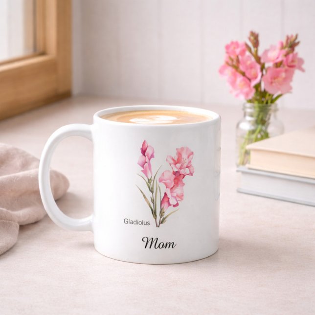 Mum August Birth Flower Gladiolus Coffee Mug (Creator Uploaded)
