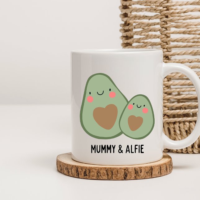 Mum & Baby Avocado , Personalised Matching Family Coffee Mug (Creator Uploaded)