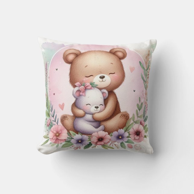 Mum & Baby Bear Cushion (Front)