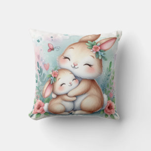 Mum & Baby Bunny Cushion