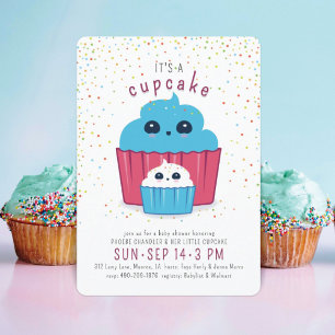 Mum & Baby Cupcake Baby Shower Invitation