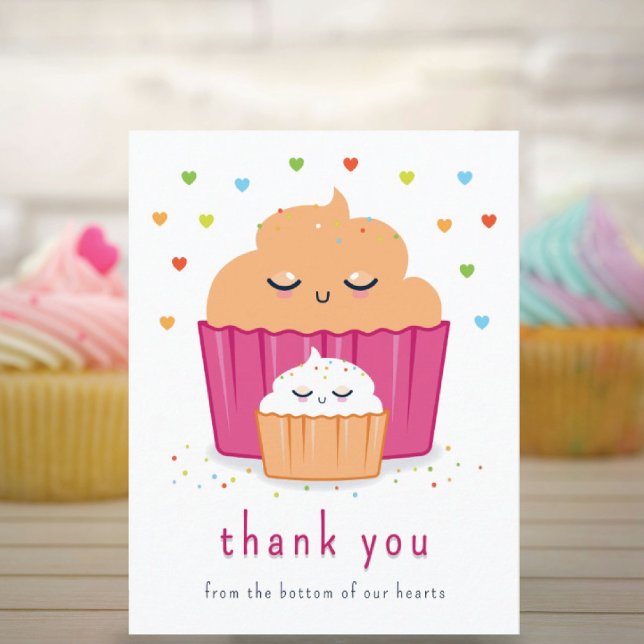 Mum & Baby Cupcake Thank You Card (Creator Uploaded)