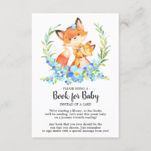 Mum & Baby Fox Shower Book for Baby Card