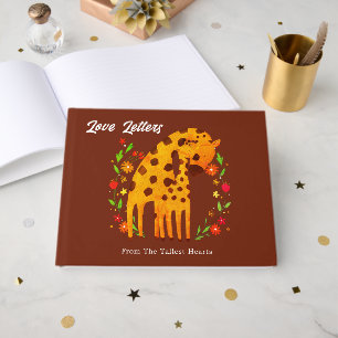 Mum & Baby Giraffe Love letters from tallest Heart Guest Book