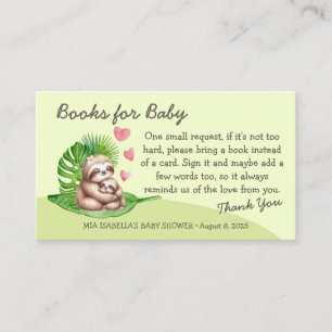 Mum & Baby Sloth - Books For Baby Enclosure Card