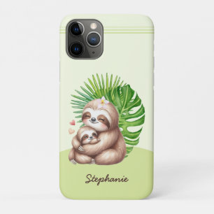 Mum & Baby Sloth Customisable iPhone 11 Pro Case