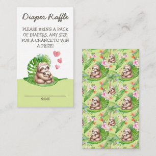 Mum & Baby Sloth Diaper Raffle - Enclosure Card