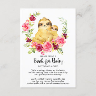 Mum & Baby Sloth Shower Book for Baby Card