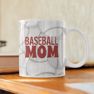 Mum Baseball Typography Cute Coffee Mug
