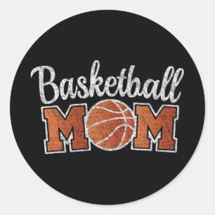 Mum Basketball Player Mothers Day Outfit Game Day Classic Round Sticker