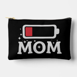 Mum Battery Low Tired Funny Mother's Day Accessory Pouch