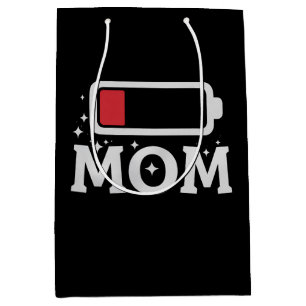 Mum Battery Low Tired Funny Mother's Day Medium Gift Bag