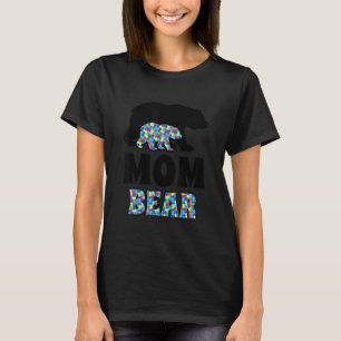 Mum Bear Autism Awareness T-Shirt