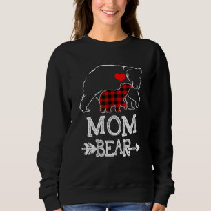 Mum Bear Buffalo Plaid Christmas Family Pajama  1 Sweatshirt
