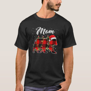 Mum Bear Red Buffalo Plaid Bonus Mum Bear Pajama T-Shirt