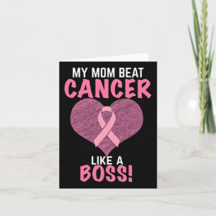 Mum Beat Breast Cancer - Survivor Awareness  Card