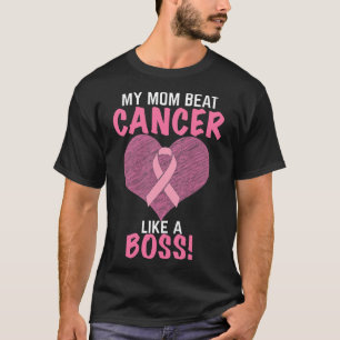 Mum Beat Breast Cancer - Survivor Awareness  T-Shirt