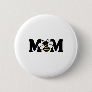 Mum Bee Cute Beekeeping 1st Birthday Matching Fami 6 Cm Round Badge