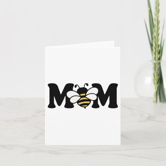 Mum Bee Cute Beekeeping 1st Birthday Matching Fami Card (Front)