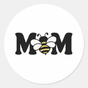 Mum Bee Cute Beekeeping 1st Birthday Matching Fami Classic Round Sticker