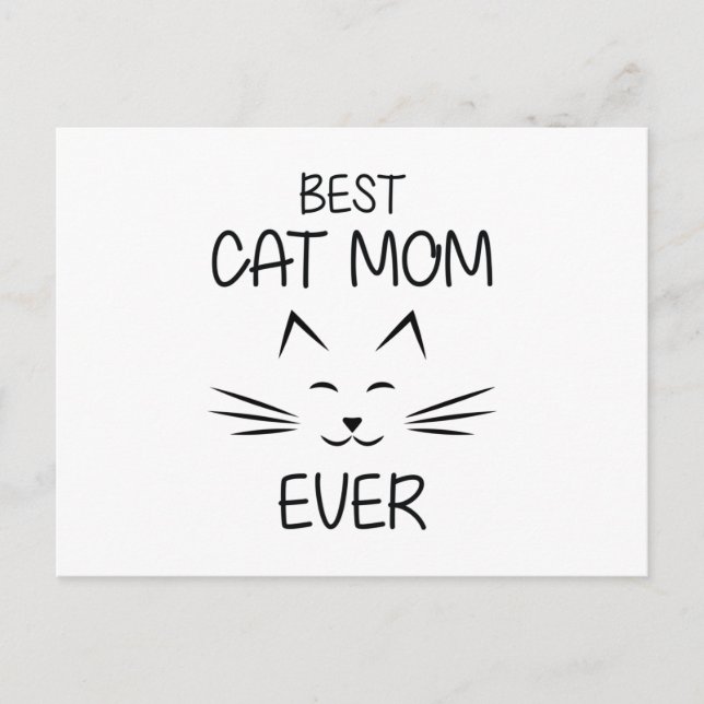 Mum - Best Cat Mum ever Postcard (Front)