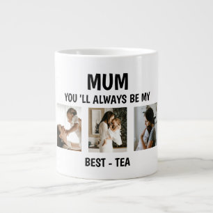 Mum Best-Tea Mother's day Photo Collage Large Coffee Mug
