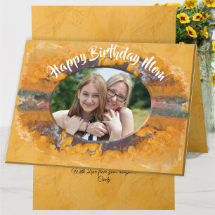 Mum Birthday Abstract Sunset 0612 Card