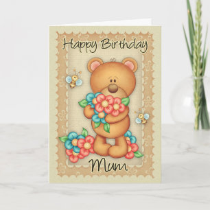 Mum Birthday Card With A Bunch Of Birthday Hugs -