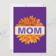Mum Birthday Celebration Purple Floral Sunflower