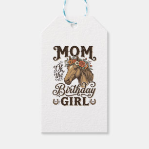 Mum Birthday Girl Floral Horse Western Vintage Shi Gift Tags