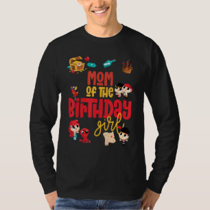 Mum Birthday Girl Pirate Birthday Party Theme Ocea T-Shirt