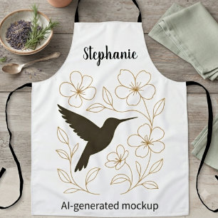 Mum Birthday Hummingbird Botanical Floral Apron